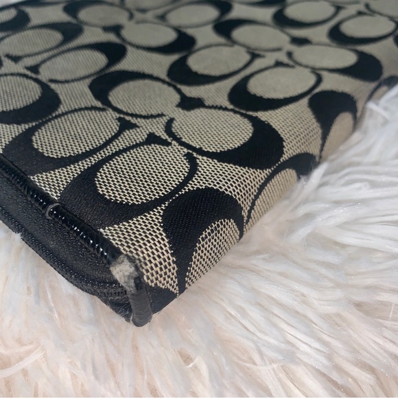 Vintage Authentic Coach Signature Canvas E-Reader Case Zip Tan Tablet Case - Picture 3 of 6